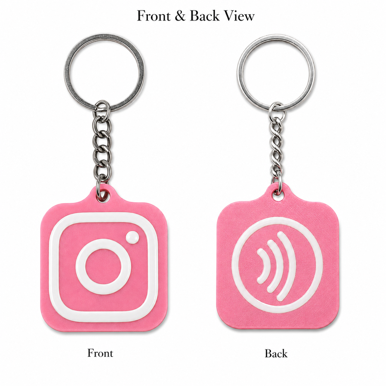 NFC Instagram Keychain | Personalized Smart Keychain | Tap to Open Instagram Profile